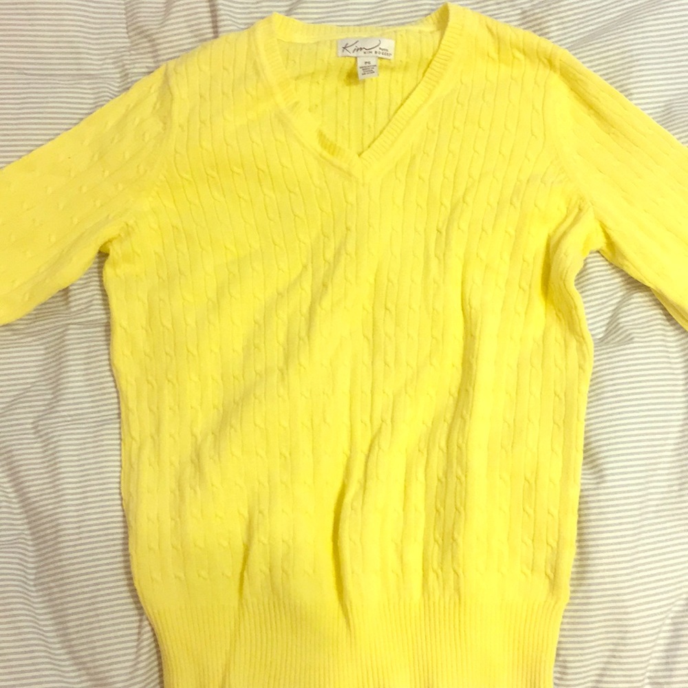 Kim Rogers Yellow Sweater